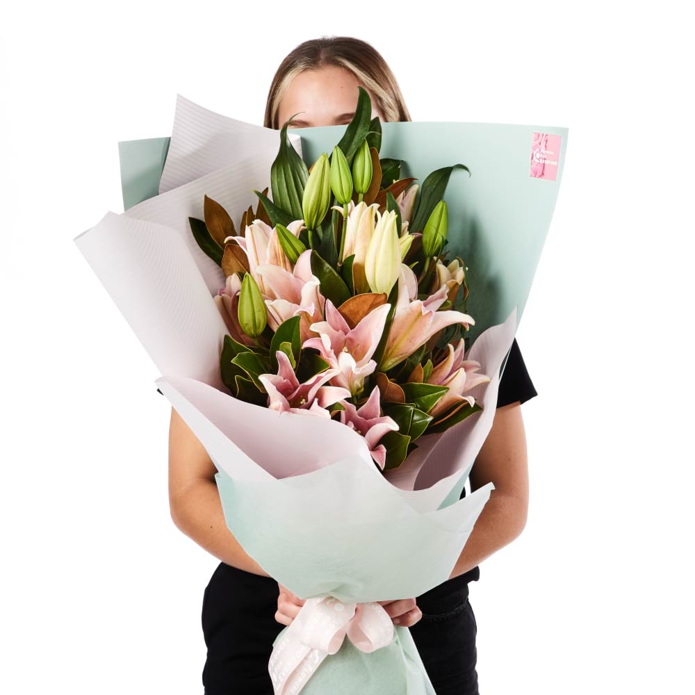 Perfumed Pink Oriental Lilies