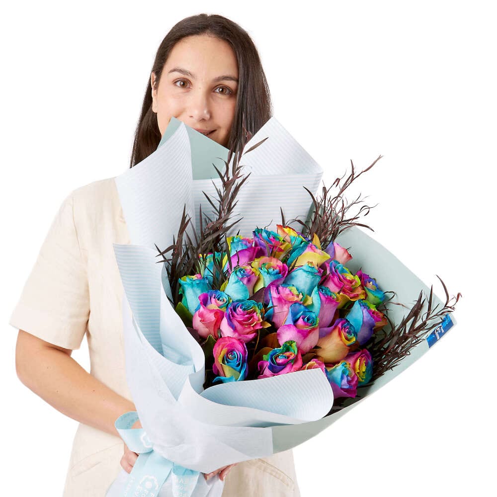 Rainbow Rose Bouquet