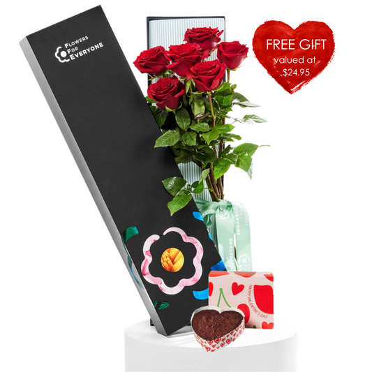 6 Red Rose Box with FREE GIFT!