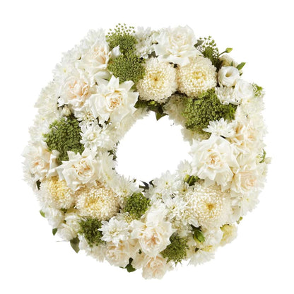 Classic White Funeral Wreath