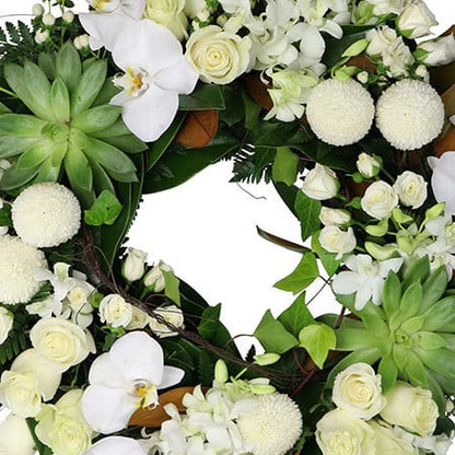 Tropical Funeral Eternity Wreath