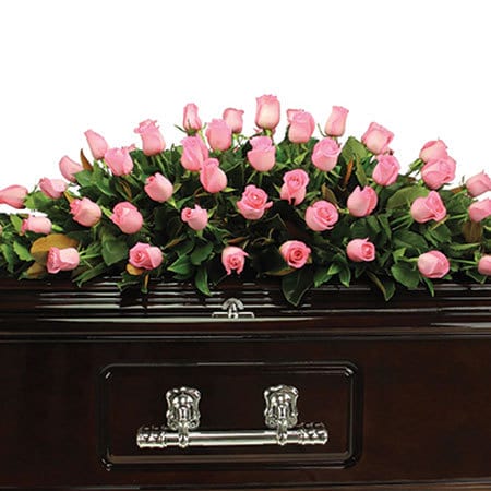 Pink Rose Casket Flowers