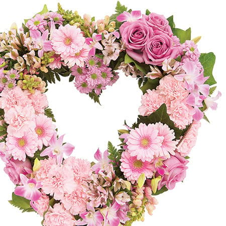 Pink Floral Heart