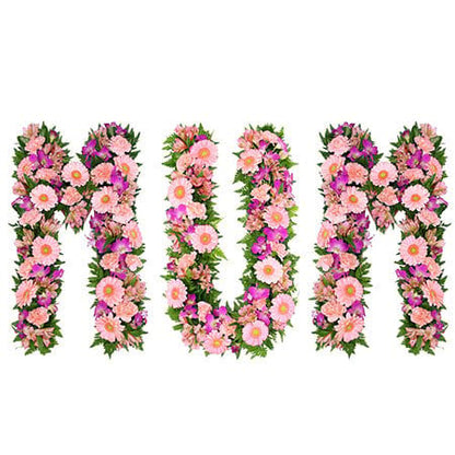 Lush Pink Floral Letters