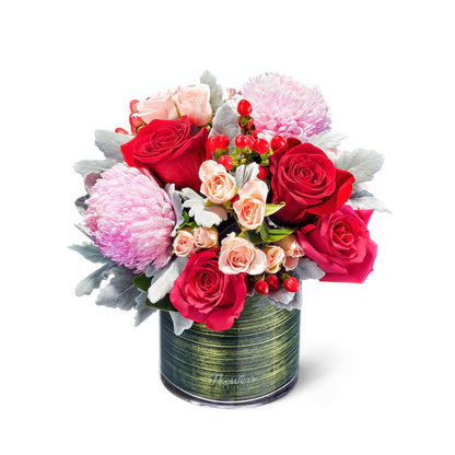 Little Vase of Romance Flowers