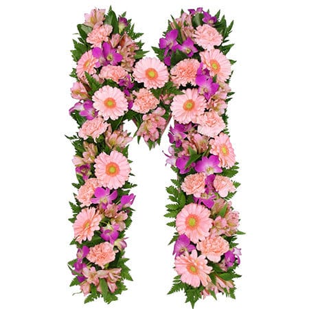 Lush Pink Floral Letters