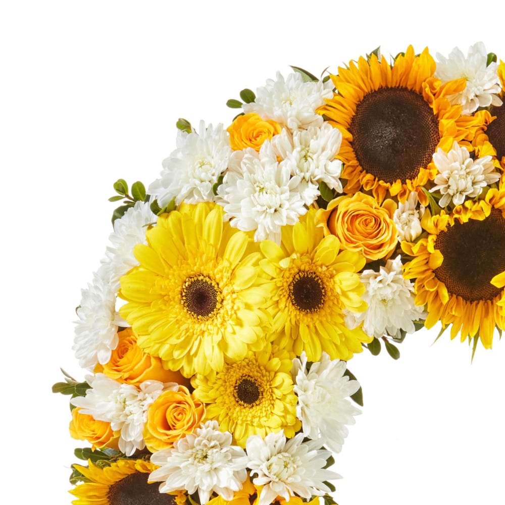 Sunflower Yellow Sympathy Wreath