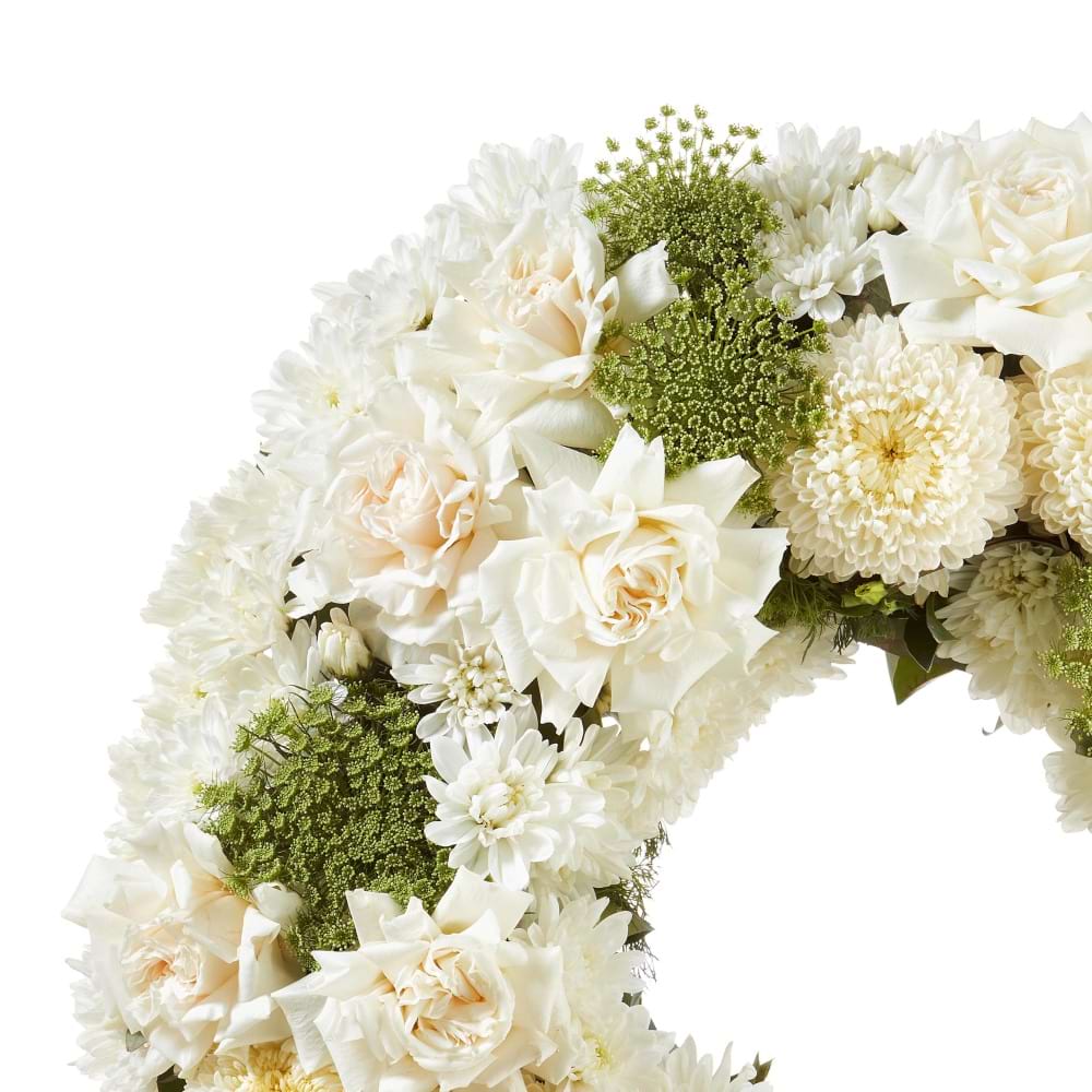 Classic White Funeral Wreath