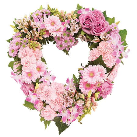 Pink Floral Heart