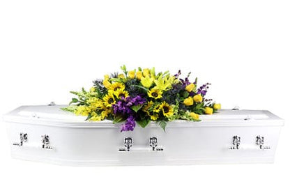 Vibrant Gold Casket Flowers