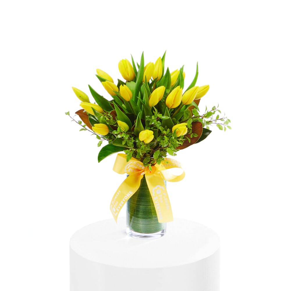 Yellow Tulips in Vase